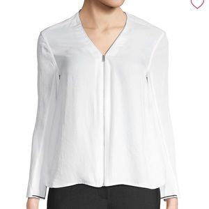 Rag & Bone Vanessa zippered white top NEW Small